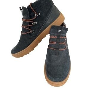 FORSAKE Women's Phil Chukka Boots Gray Suede Leather Lace Up Casual Shoes - 9.5